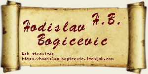 Hodislav Bogičević vizit kartica